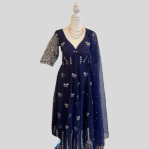 Fendi Silk Blue Gown