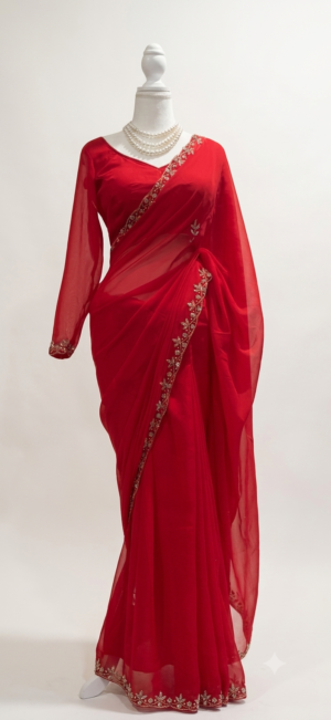 Blood Red Saree
