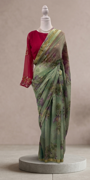 Green Saree