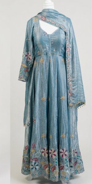 Net Sky Blue Gown
