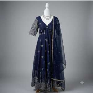 Fendi Silk Blue Gown
